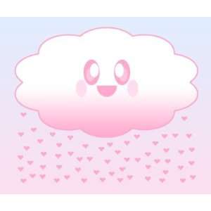  Kawaii Cloud Raining Hearts Love Sweet Mouse Pad Office 