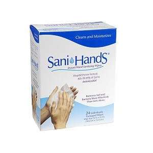  Sani Hands Instant Hand Sanitizing Wipes, Soft Pack 24 ea 