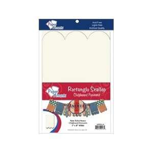  Paper Accents Chipboard Pennants Rectangle Scallop 5x 8 