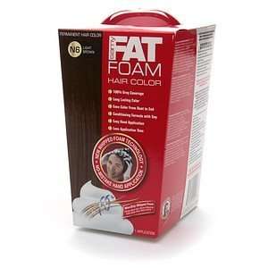 Samy Fat Foam Permanent Hair Color, Light Brown N6, 1 application