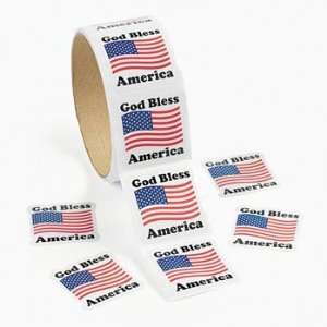  100 American Flag Roll Stickers, 1 Roll Toys & Games