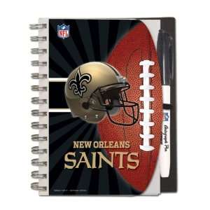 New Orleans Saints Deluxe Hardcover, 5 x 7 Inches Autograph Book and 