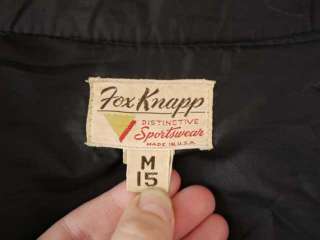 Vintage 60s Fox Knapp CPO Wool Plaid Nautical Jacket Shirt  