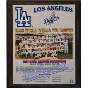  Los Angeles Dodgers Healy Plaque   1963 World Series 