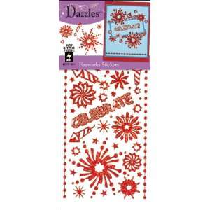  Dazzles Stickers Fireworks Red Holographic