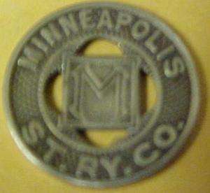 MINNEAPOLIS ST.RY.CO TRANSIT  GOOD FOR 1 FARE 8628C  