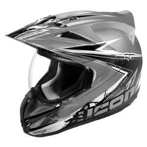  Icon Variant Salvo Motorcycle Helmet Silver (Medium 