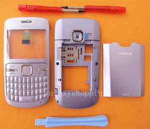Purple Housing Cover Case For Nokia C3 C3 00 + Tools  