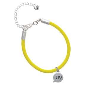  luv   Love   Text Chat Charm on a Yellow Malibu Charm 