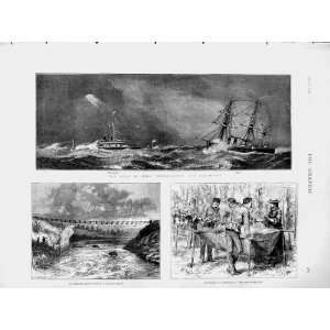  1873 Ship Devastation Berehaven Railway Bridge Hops