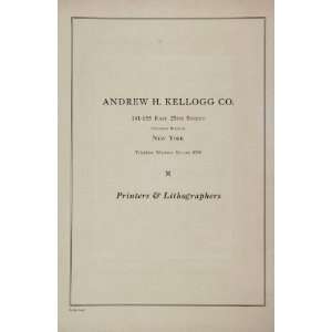 1925 Ad Andrew H. Kellogg Printers Lithographers NYC   Original Print 