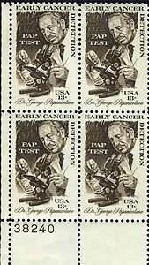 DR. George Papanicolaou 4 / 13 cent US postage stamps #1754  