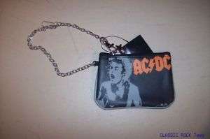 AC/DC NEW VINYL COIN PURSE W/CHAIN OFFICIAL  
