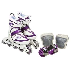 K2 SPORTS Junior Annika Skates with Elbow and Wrist Pads (4 8)  