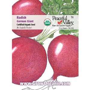  Organic Radish Seed Pack, German Giant: Patio, Lawn 
