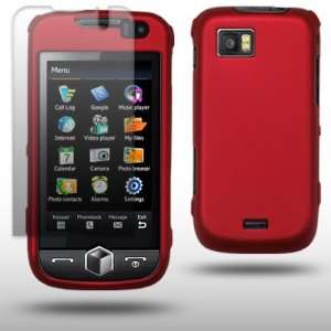  SAMSUNG S8003 JET RED RUBBERISED HARD HYBRID CASE WITH 