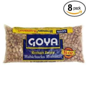 Goya Roman Beans, 1 pounds (Pack of8)  Grocery & Gourmet 