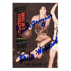 Paul Arizin Autographed / Signed 1993 Action Packed Card  