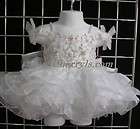 LITTLE ROSIE 514 size 10 White GIRLS NATIONAL PAGEANT GOWN FORMAL 