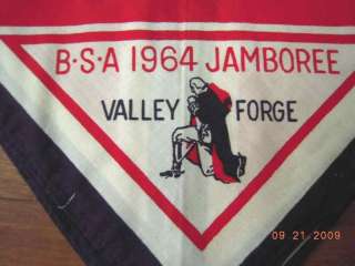 1964 BSA boy scout JAMBOREE neckerchief VALLEY FORGE  