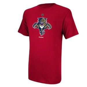  Florida Panthers Red Reebok Primary Logo T Shirt Sports 