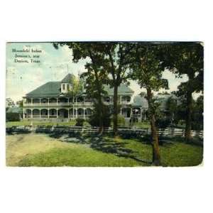  Indian Seminary Postcard Denison Texas 1909 