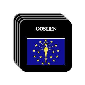 US State Flag   GOSHEN, Indiana (IN) Set of 4 Mini Mousepad Coasters