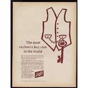  1963 Schlitz Beer Key Club Vest Print Ad (8254): Home 