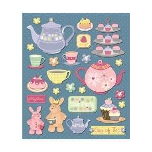  K&Company Sticker Medley Tea Party; 6 Items/Order
