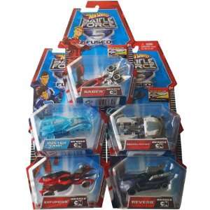  Hot Wheels BATTLE FORCE 5 FUSED set of 5 164 scale Cars 