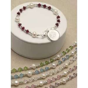  Personalized Circle of Friendship Bracelet   CLEAR color 