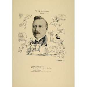  1923 Print W. H. Beckman Chicago Lawyer Colonel Reserve 