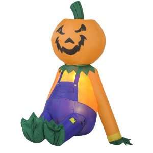     Pumpkin Kid with Rotating Head, 6 Feet Tall Patio, Lawn & Garden