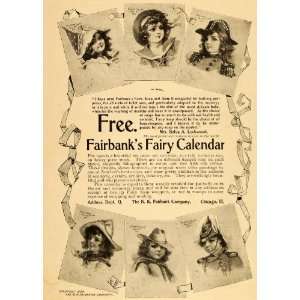 1899 Ad Fairbanks Fairy Soap Calendar Belva A. Lockwood   Original 