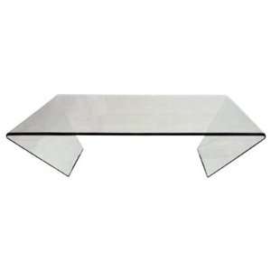  Chintaly Bent Glass Rectangular Coffee Table
