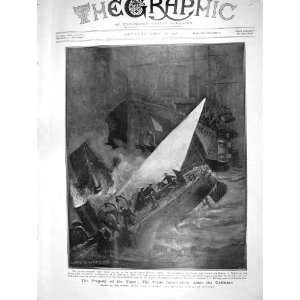  1908 TIGER TORPEDO DESTROYER SHIP COLLISION BERWICK