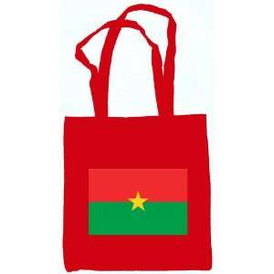 Burkina Faso Flag Canvas Tote Bag Red