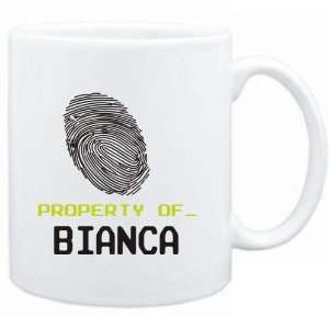  Mug White  Property of _ Bianca   Fingerprint  Female 