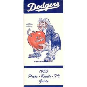  1953 Brooklyn Dodgers Press   Radio   TV Guide Sports 