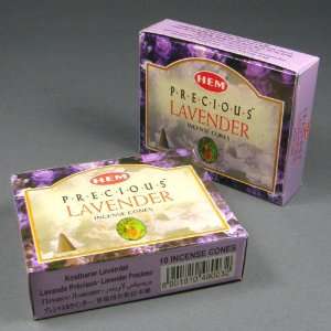  HEM Lavender Incense Dhoop Cones, Pair of 10 Cone Boxes 