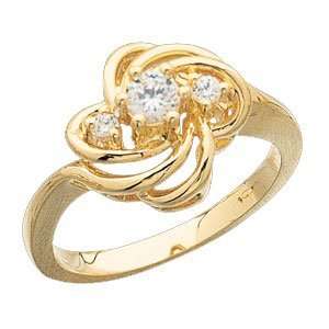  14k Gold Diamond Promise Ring/14kt yellow gold: Jewelry