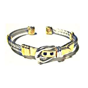   Bracelet in Rope Design Silver Gold Overlay