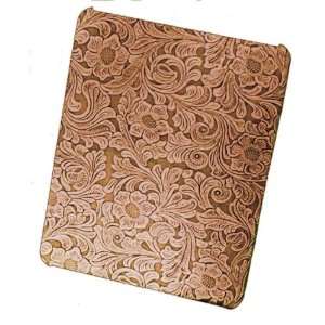    iPad Cover   Brown Tooled Leather look