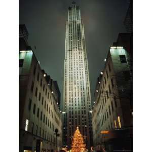  Night View of Rockefeller Center and Its Famed Christmas Tree 