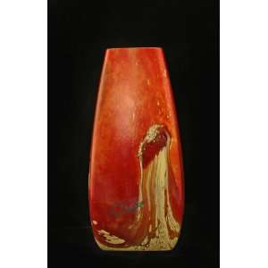 La Rochere French Art Glass Art Nouveau Flame Vase 