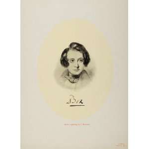  ORIG 1900 Charles Dickens Boz Portrait S Lawrence Print 