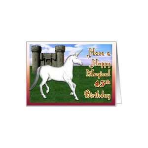  Magical 45th Birthday, Unicorn Castle Card Toys & Games