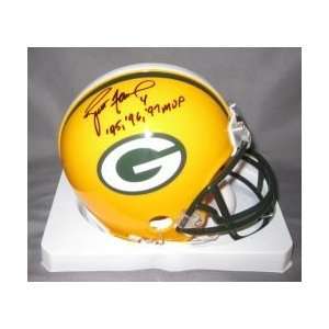  Brett Favre signed Green Bay Packers Mini Helmet w/95,96 