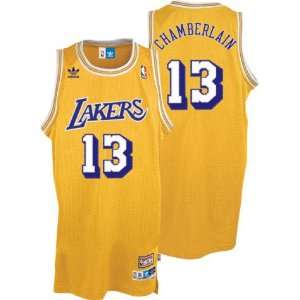 Men`s Los Angeles Lakers #13 Wilt Chamberlain Retro Premier Home 