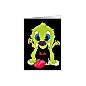 David   Monster Face Halloween Card Health & Personal 